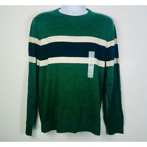 OLD NAVY MEN GREEN LONG SLEEVE COTTON BLEND SWEATER. SIZE L